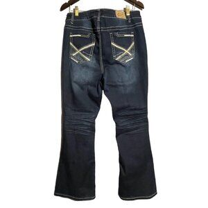 True Luck Bootcut Flared Jeans Women Size 16 Western Cowboy Cowgirl Retro Boho